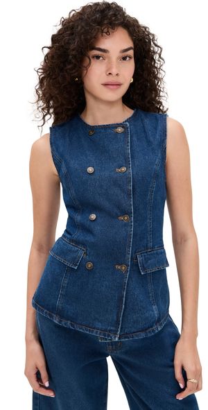Lioness Femme Vest Dark Denim XS
