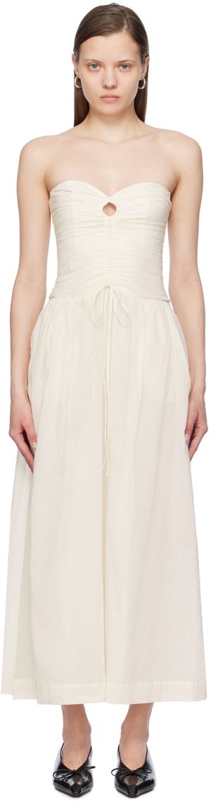 BEC + BRIDGE Robe longue Palmer blanc cassé