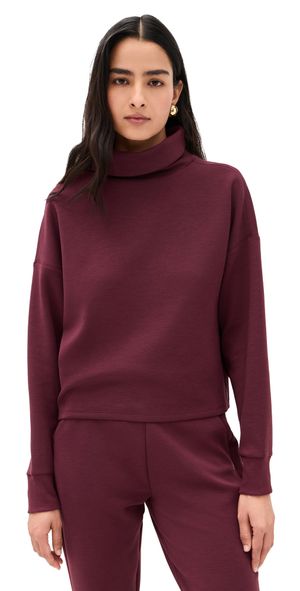 Rhone Dreamglow Mock Neck Bordeaux Red XS