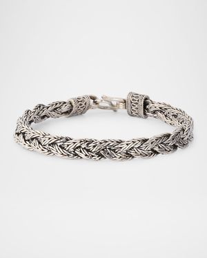 Men's Braided Sterling Silver Bracelet