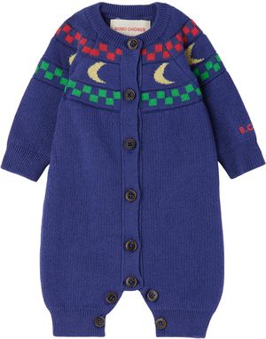 Bobo Choses Baby Navy Beneath The Moon Bodysuit