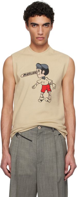 Magliano Beige Mascotte Tank Top