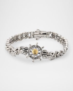 Men's Hydra Sterling Silver and 18K Gold Bracelet