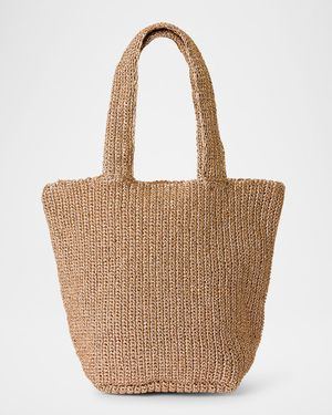 Zinc Metallic Woven Tote Bag