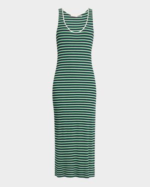 Everest Stripe Scoop-Neck Midi Dress