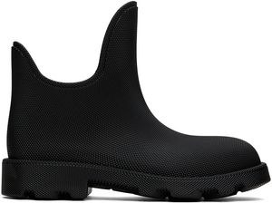 Burberry Bottes basses Marsh noires en caoutchouc
