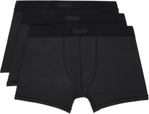SKIMS Three-Pack Black SKIMS Cotton 3 Boxer Briefs