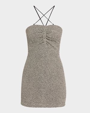 Rois Loopback Cotton Mini Dress