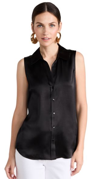 L'AGENCE Emmy Sleeveless Blouse Black S