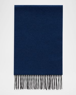 Men's Mirror Silk and Cashmere Double-Faced Scarf