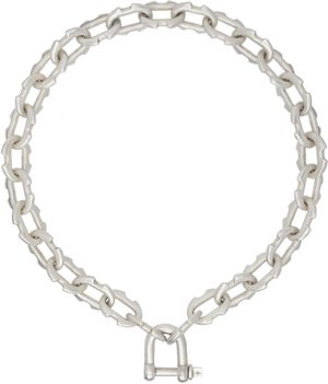 Parts of Four Silver Charm Chain Extra Small Deco Links Choker