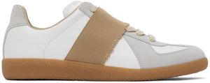 Maison Margiela White & Gray Replica Elastic Band Sneakers