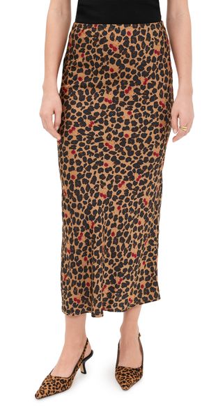 Never Fully Dressed Cherry Leopard Dorris Skirt Brown 8