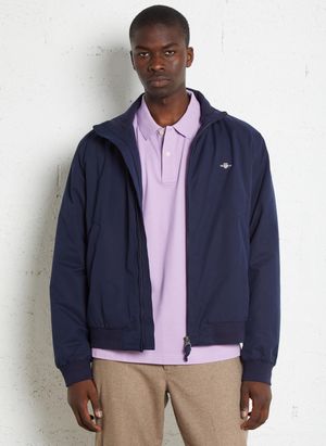 Gant - Veste droite à col montant - Taille XL - Bleu