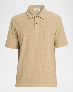 Men's Cotton Jacquard Gancini Monogram Polo Shirt