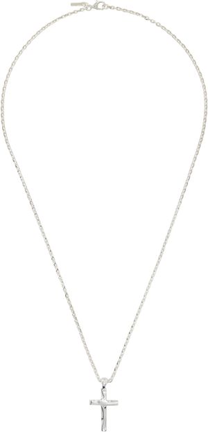 Emanuele Bicocchi SSENSE Exclusive Silver Polished Cross Necklace