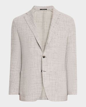 Men's Basketweave Single-Breasted Sport Coat