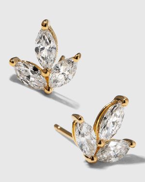 18K Yellow Gold Amelia Diamond Earrings