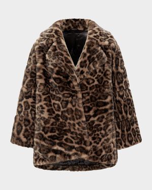 Fur-Free Leopard Faux Mink Coat
