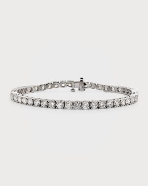 18K White Gold Diamond Line Bracelet, 8.55tcw, 7"L