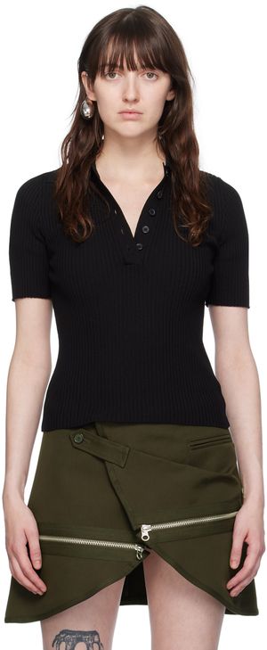 Courrèges Black Signature Polo