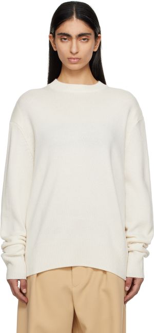 The Frankie Shop Off-White Rafaela Padded Knit Sweater