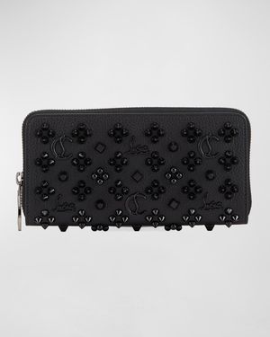 Panettone Wallet in Leather with Loubinthesky Spikes