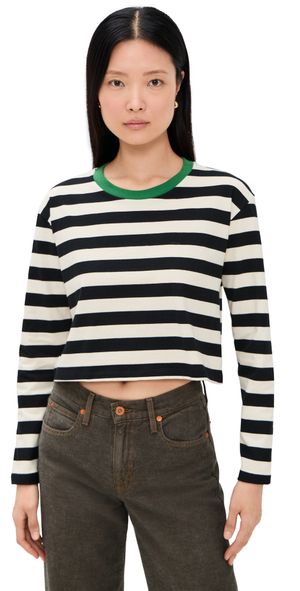 State & Lake Cricket Striped Tee Red/Ivory XL