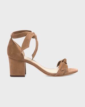 Clarita Suede Block-Heel Sandals