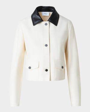 Felted Wool-Blend Short Jacket