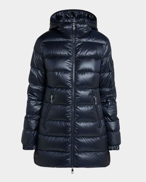 Glements Hooded Mid-Length Down Jacket