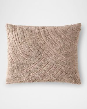 Foil Printed and Textured Decorative Pillow, 16" x 20"