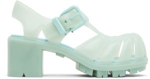 Bottega Veneta Sandales style pêcheur à talon Gertie bleues