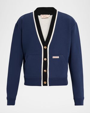 Men's Stripe-Trim Cardigan