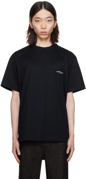 WOOYOUNGMI Black Square Label T-Shirt