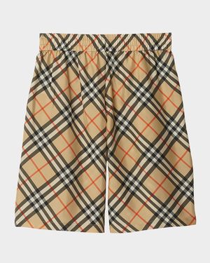 Men's Silk Check Shorts