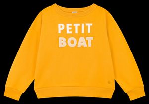 Petit Bateau - Sweat col rond imprimé en coton - Taille 12A - Orange