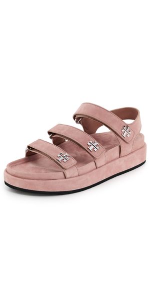 Tory Burch Kira Triple Strap Sport Sandals Malva/Silver 9