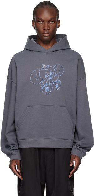 We11done Gray Monster Hoodie