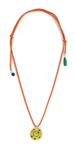 Fry Powers Resin Crystal Necklace Canary Multi One Size