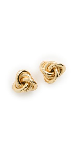 SHASHI Knot Stud Earrings Gold One Size