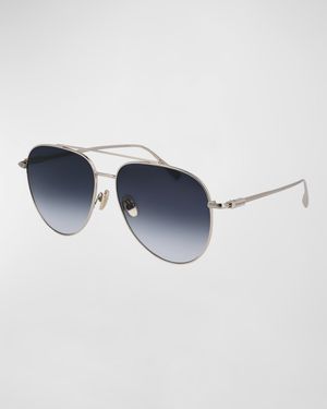 Men's Gancini Evolution Metal Aviator Sunglasses