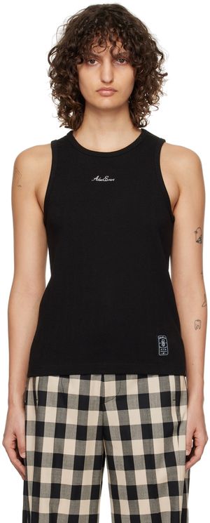ADER error Débardeur noir à logo brodé