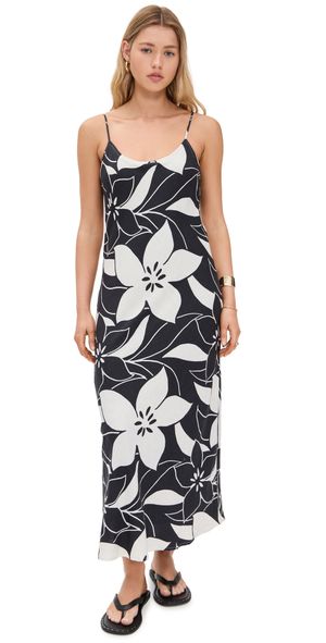 Z Supply Cecily Madero Maxi Dress Black XS