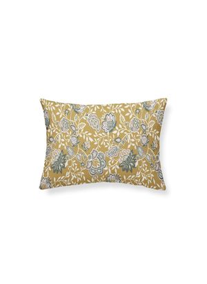 Today Linge De Maison - Coussin déhoussable imprimé en coton - Taille 40x60 - Jaune