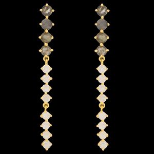 Lavani Jewels - Boucles d'oreilles fines - Taille Unique - Gris