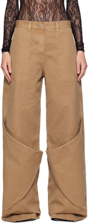 The Attico SSENSE Exclusive Tan Jeans