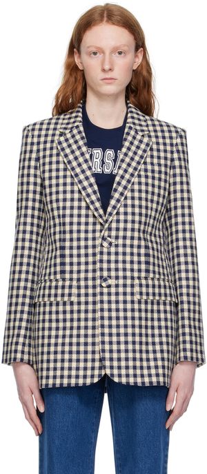 AMI Paris Navy Vented Blazer