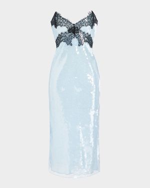 Ellen Strapless Sequin Midi Dress