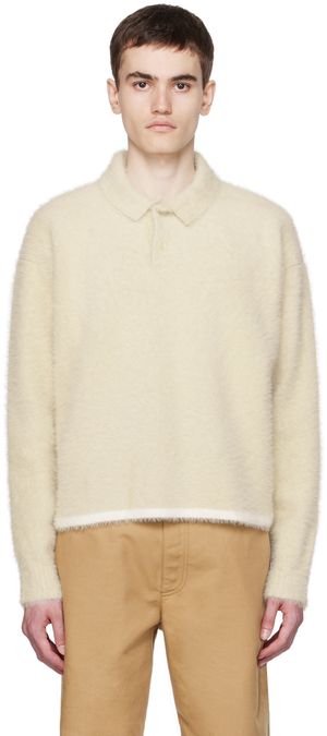 JACQUEMUS Off-White Le Papier 'Le Polo Neve' Polo